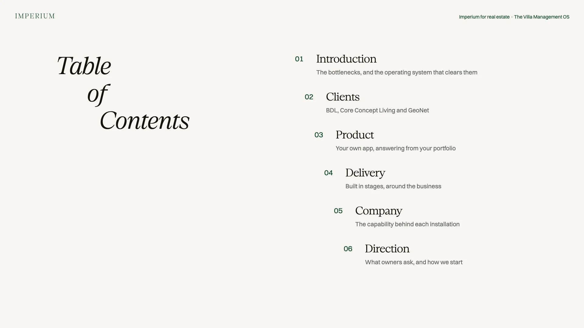 Slide 2: Contents