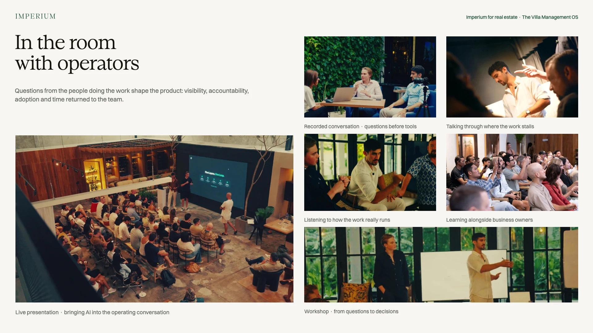 Slide 10: In the room with operators