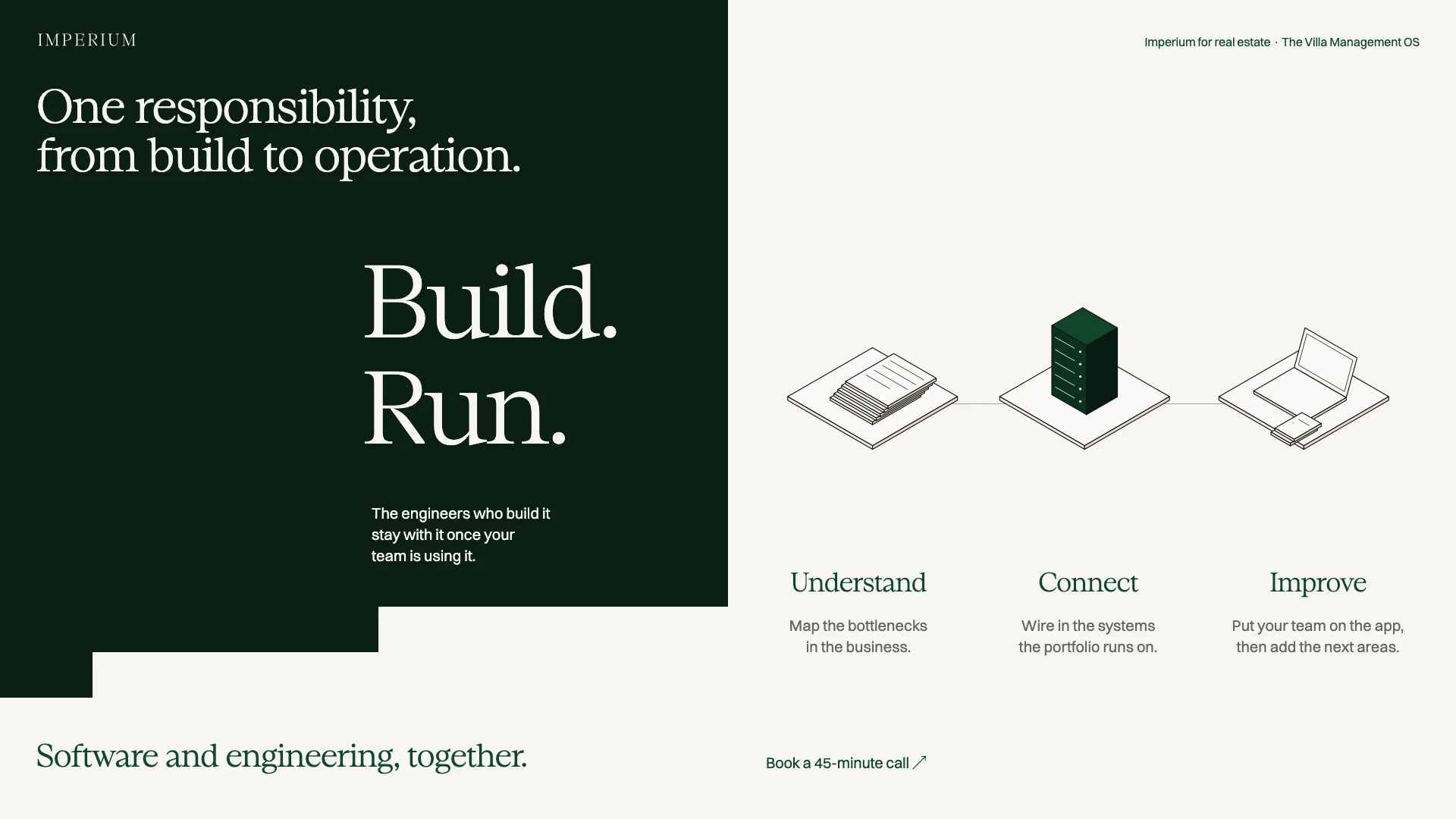 Slide 22: One responsibility, from build to operation